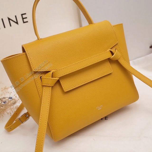 Celine女包 賽琳掌紋牛皮小號手提包 Celine belt bag鯰魚包 189003  slyd2054